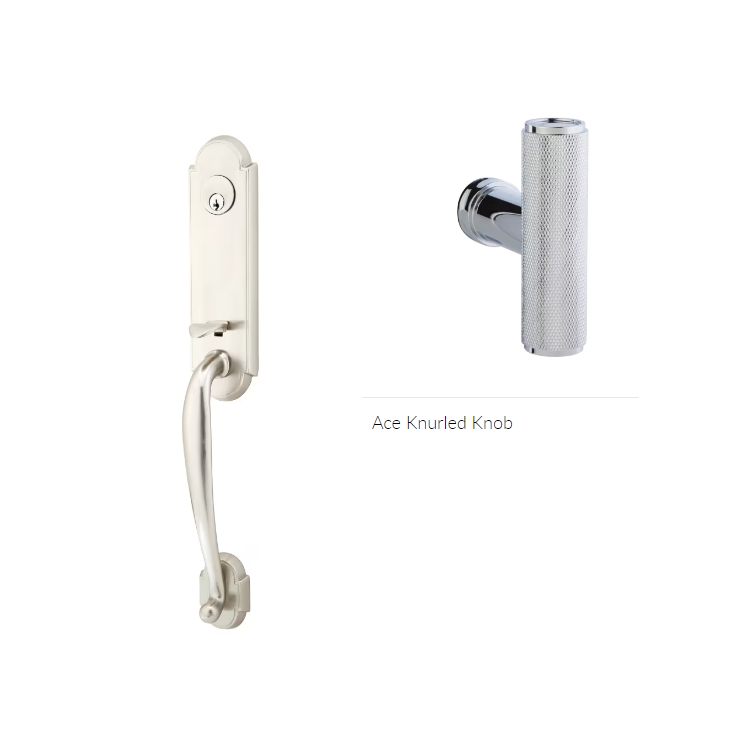 Emtek 4313ACEKN Single Cyl , Richmond Tub Entry , The Ace Knurled Knob - Parent