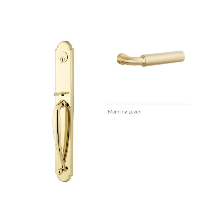 Emtek 4314MNGRH Single Cyl , Wilmington Tub Entry , Manning Lever , RH - Parent