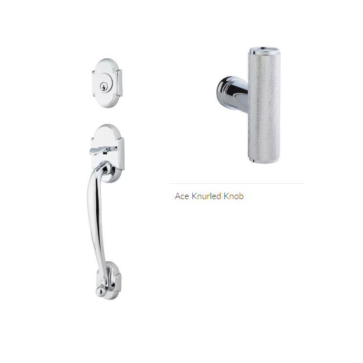 Emtek 4322ACEKN Double Cyl , Nashville Tub Entry , The Ace Knurled Knob - Parent