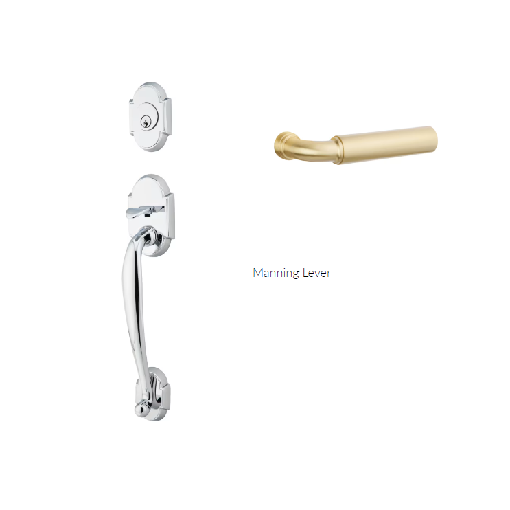 Emtek 4322MNGLH Double Cyl , Nashville Tub Entry , Manning Lever , LH - Parent