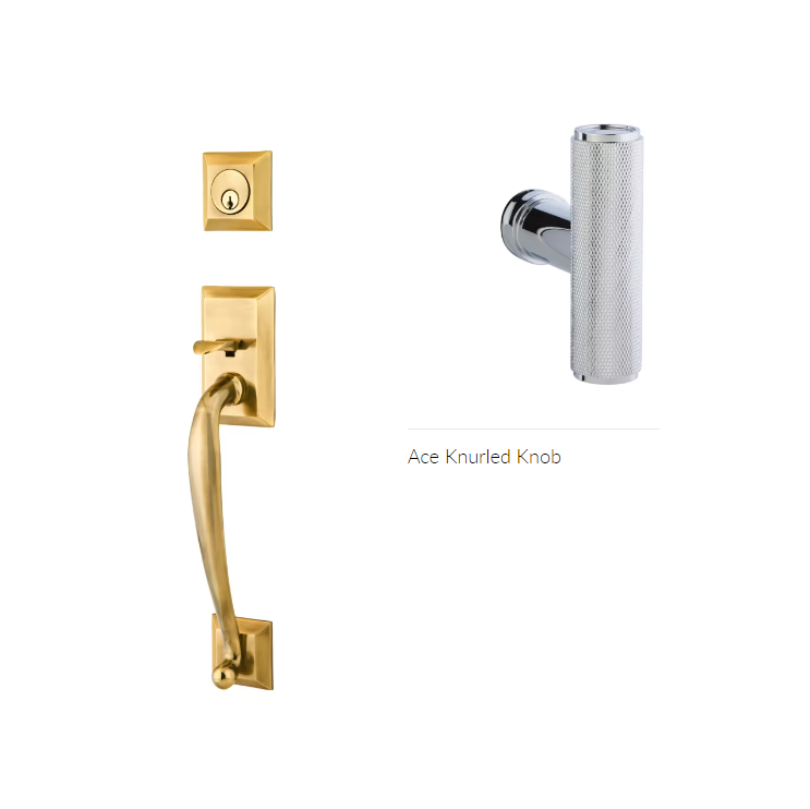 Emtek 4413ACEKN Single Cyl , Franklin Tub Entry , The Ace Knurled Knob - Parent
