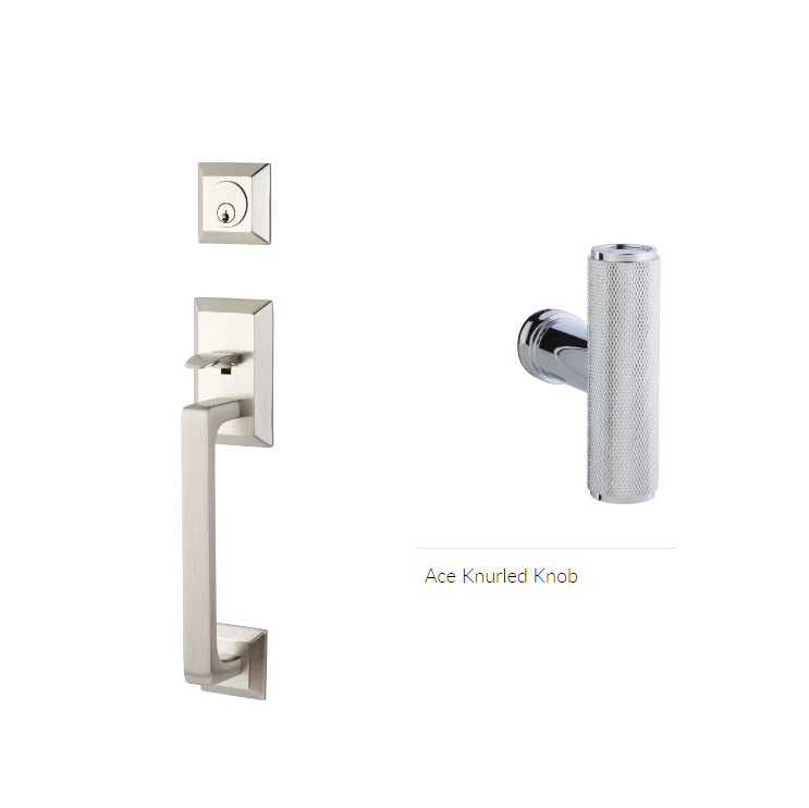 Emtek 4716ACEKN Single Cyl , Transitional Heritage Sectional Tub , The Ace Knurled Knob - Parent