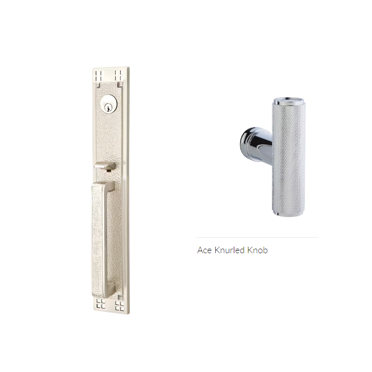 Emtek 4802ACEKN Dummy , Arts and Crafts Full Length Tub Entry , The Ace Knurled Knob - Parent