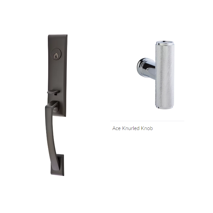 Emtek 4815ACEKN Single Cyl , Apollo Tub Entry , The Ace Knurled Knob - Parent
