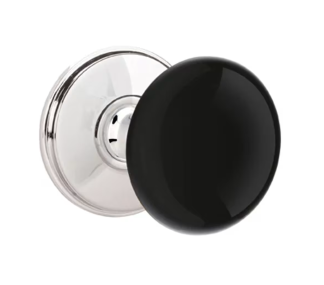 Emtek 5057EB Dummy , Modern Rosette , Ebony Porcelain Knob - Parent