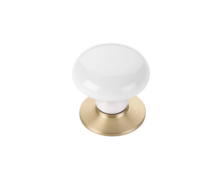 Emtek 5109IW Passage , Disk Rosette , Ice White Porcelain Knob - Parent