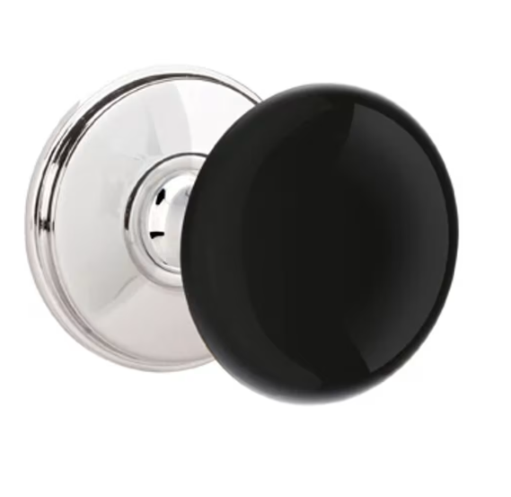 Emtek 5209EB Privacy , Disk Rosette , Ebony Porcelain Knob - Parent