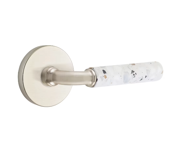 Emtek 5209.RA.TR.LH Privacy , Disk Rosette , R-Bar Stem , Tribeca Handle LH
