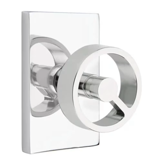 Emtek 5212SPKRH Privacy , Modern Rectangular Rosette , Spoke Knob , RH - Parent