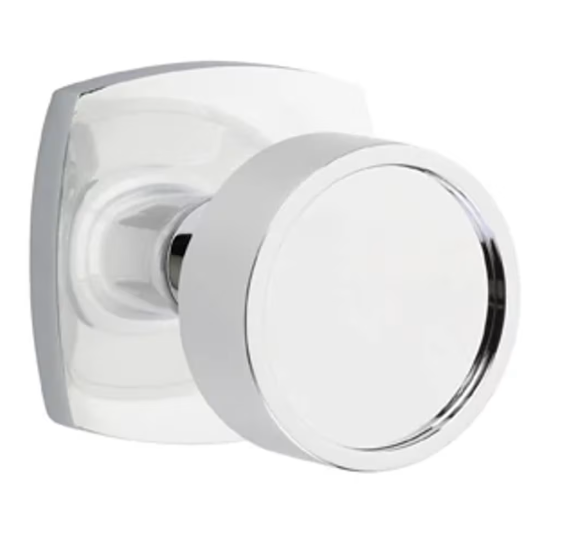 Emtek 5352.KLSUS19.SKUS14.RH Select Key in Lever , Single Point Lockset , Dummy Pair , Modern Rectangular Plate , Key in L-Square Stem , Straight Knurled Handle , RH - Parent