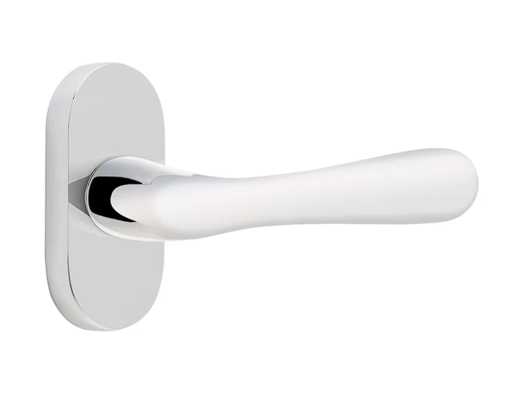Emtek 5801BARH Passage , Oval Stretto 1.5" x 3" , Basel Lever , RH - Parent
