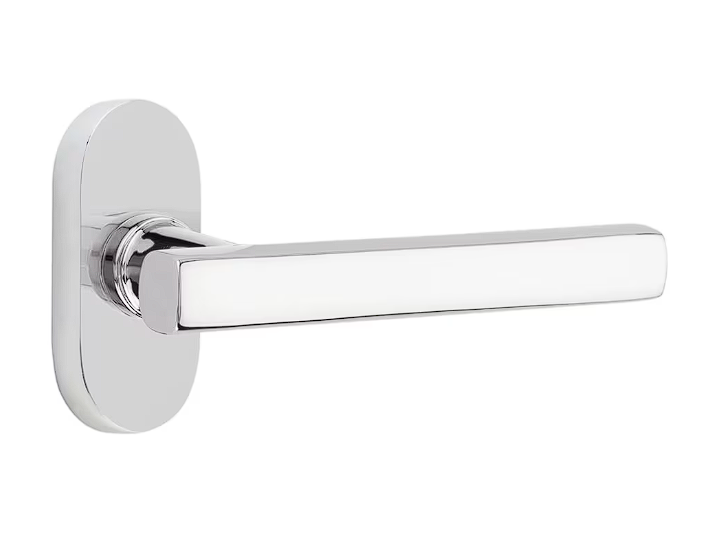 Emtek 5801FRLLH Passage , Oval Stretto 1.5" x 3" , Freestone Lever , LH - Parent