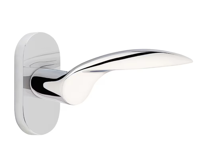 Emtek 5801MCRH Passage , Oval Stretto 1.5" x 3" , Mercury Lever , RH - Parent