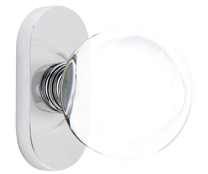 Emtek 5802BL Thumbturn Privacy , Oval Stretto 1.5" x 3" , Bristol Glass Knob - Parent