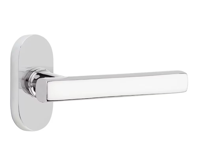 Emtek 5802FRLLH Thumbturn Privacy , Oval Stretto 1.5" x 3" , Freestone Lever , LH - Parent