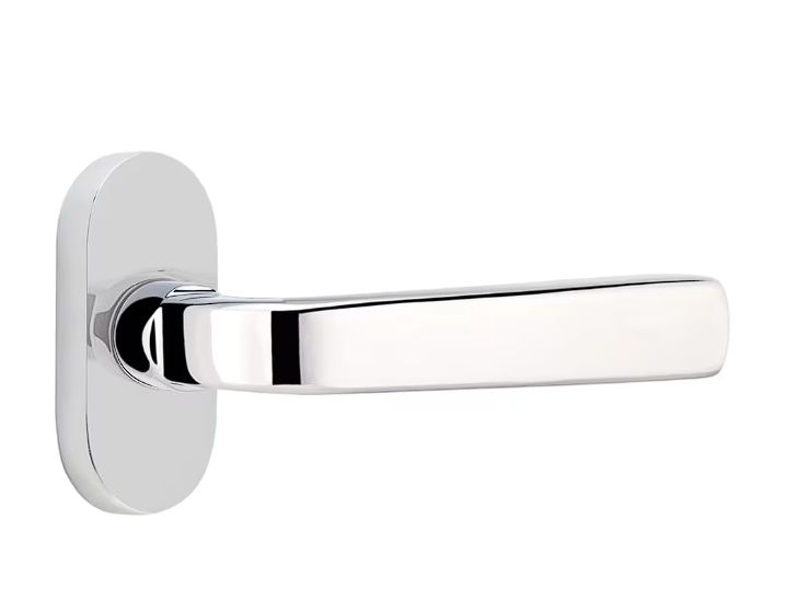 Emtek 5803SIOLH Dummy , Pair , Oval Stretto 1.5" x 3" , Sion Lever , LH - Parent