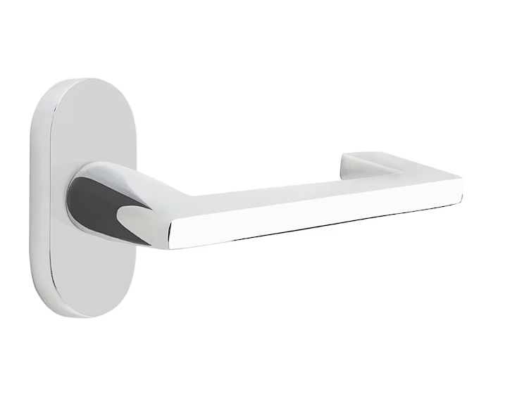 Emtek 5804AGLH Dummy , Single Sided , Oval Stretto 1.5" x 3" , Argos Lever , LH - Parent
