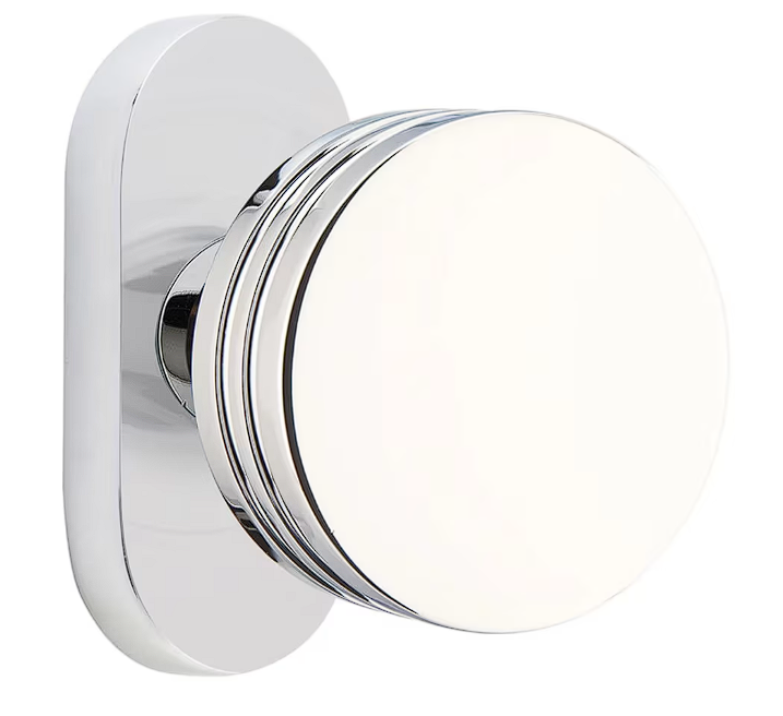 Emtek 5804BN Dummy , Single Sided , Oval Stretto 1.5" x 3" , Bern Knob - Parent