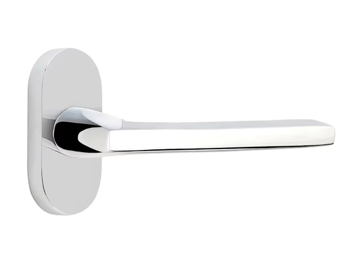 Emtek 5804HLOLH Dummy , Single Sided , Oval Stretto 1.5" x 3" , Helios Lever , LH - Parent