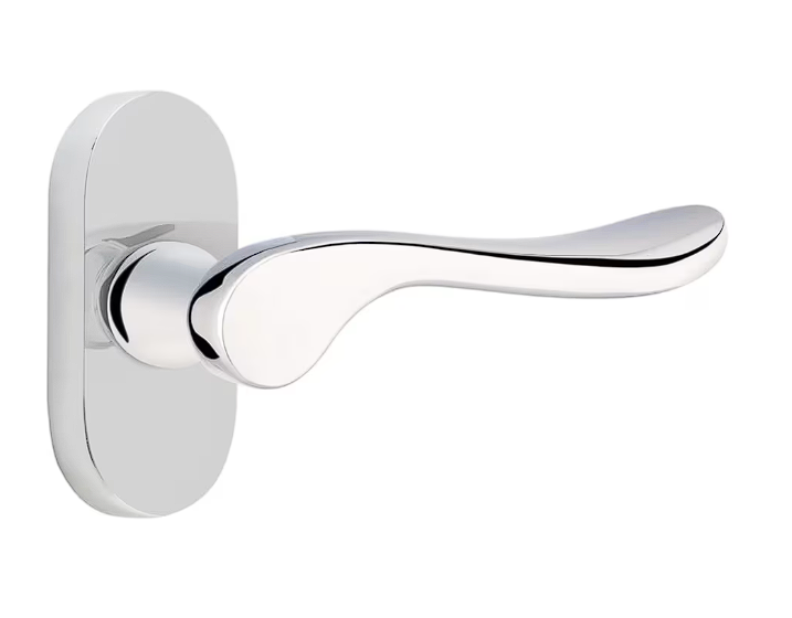 Emtek 5804LULH Dummy , Single Sided , Oval Stretto 1.5" x 3" , Luzern Lever , LH - Parent