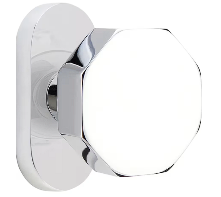 Emtek 5804OCT Dummy , Single Sided , Oval Stretto 1.5" x 3" , Octagon Knob - Parent