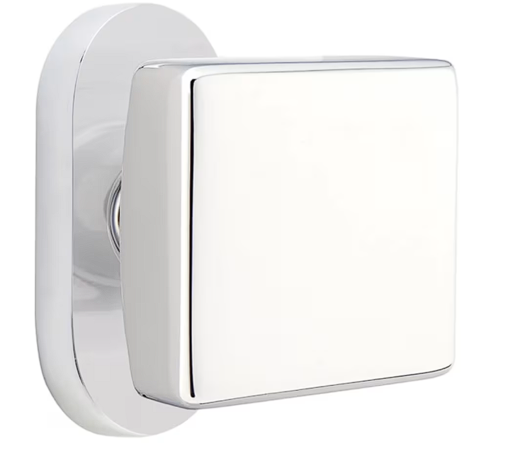 Emtek 5804SQU Dummy , Single Sided , Oval Stretto 1.5" x 3" , Square Knob - Parent