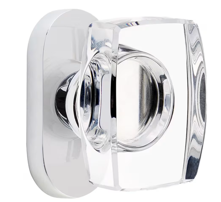 Emtek 5804WS Dummy , Single Sided , Oval Stretto 1.5" x 3" , Windsor Glass Knob - Parent