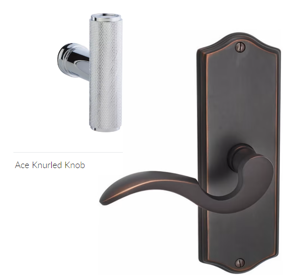 Emtek 8010ACEKN Passage , Sideplate Locksets Colonial Non-Keyed 7-1/8 , The Ace Knurled Knob - Parent