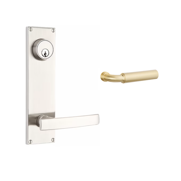Emtek 8014MNG Dummy Pair Keyed , Sideplate Locksets Modern 5-1/2 , Manning Lever - Parent