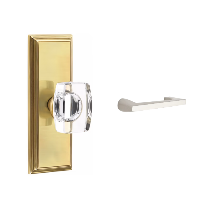 Emtek 8035AG Dummy , Wilshire Non-Keyed 7" , Argos Lever - Parent