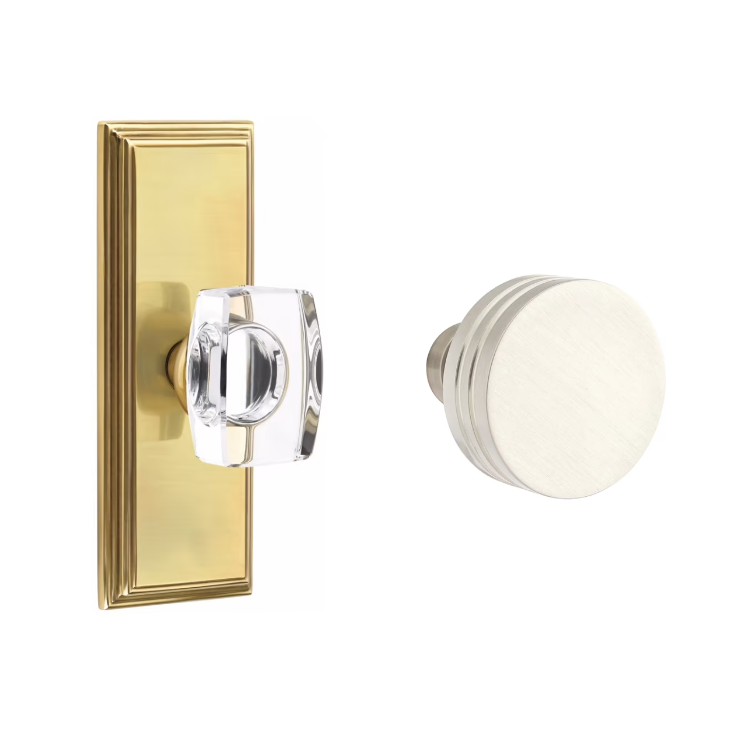 Emtek 8035BN Dummy , Wilshire Non-Keyed 7" , Bern Knob - Parent