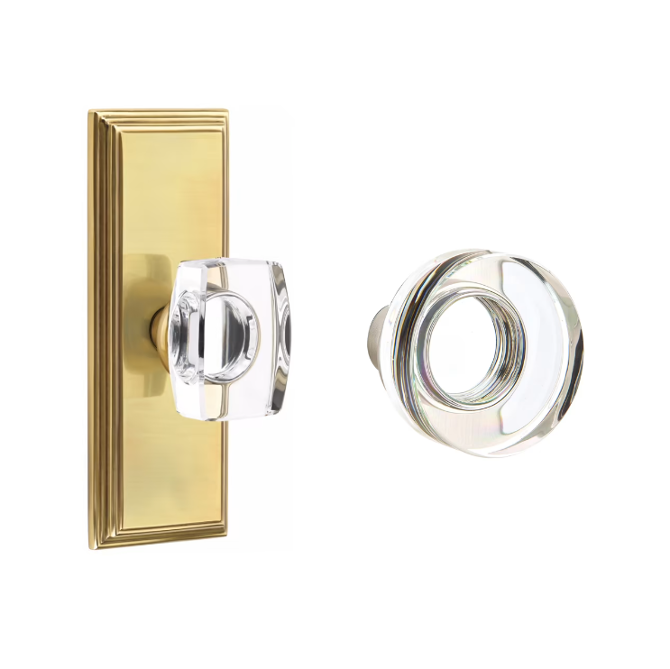 Emtek 8035MDC Dummy , Wilshire Non-Keyed 7" , Modern Disc Crystal Knob - Parent