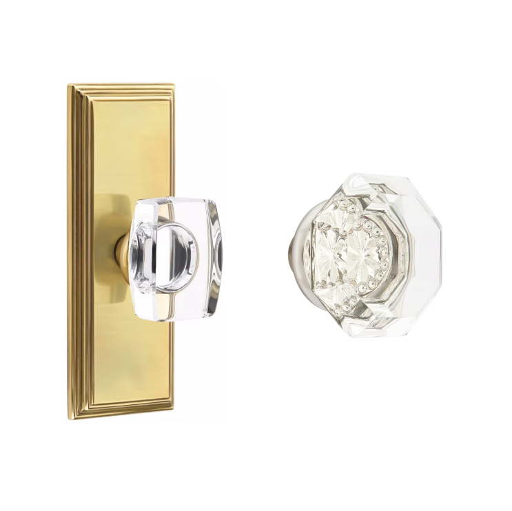 Emtek 8035OT Dummy , Wilshire Non-Keyed 7" , Old Town Crystal Knob - Parent
