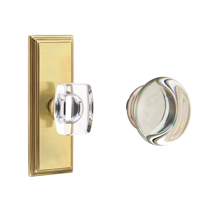 Emtek 8035PC Dummy , Wilshire Non-Keyed 7" , Providence Crystal Knob - Parent
