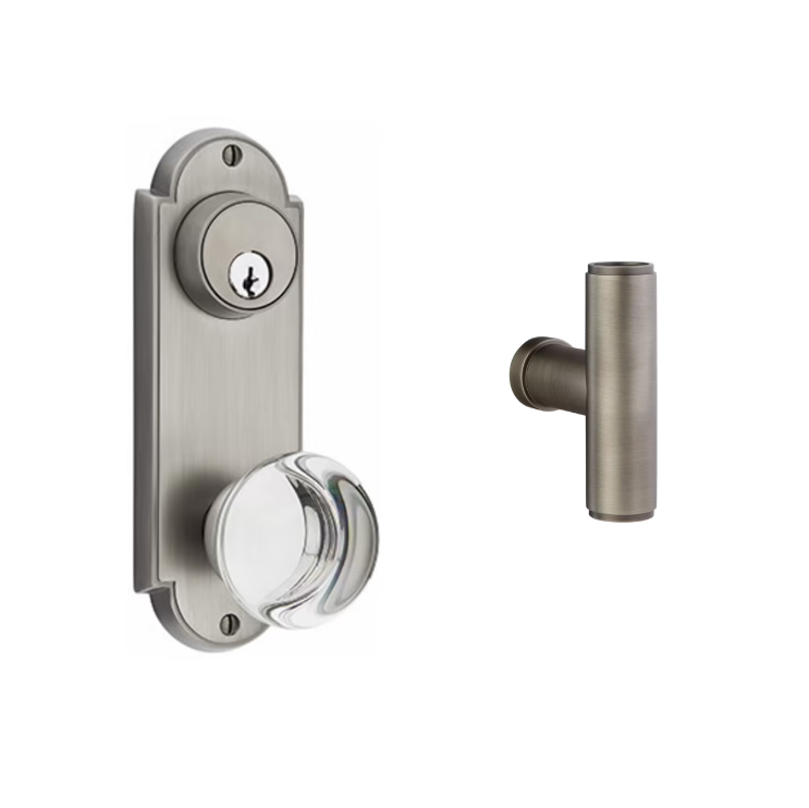 Emtek 8061ACE Dummy Pair Keyed , Sideplate Locksets Delaware 3-5/8 , The Ace Knob - Parent