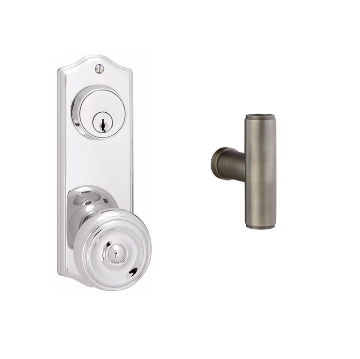 Emtek 8065ACE Dummy Pair Keyed , Sideplate Locksets Colonial 3-5/8 , The Ace Knob - Parent