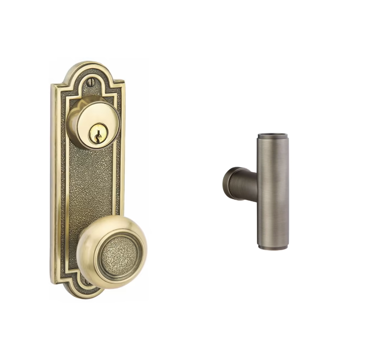 Emtek 8075ACE Dummy Pair Keyed , Sideplate Locksets Belmont 3-5/8 , The Ace Knob - Parent