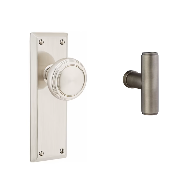 Emtek 8110.TAUS14.TZLT.LH Select Passage , Watford Rosette , T-Bar Stem , Light Terrazzo Handle , LH - Parent