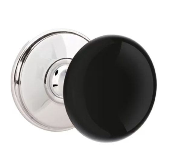 Emtek 8110EB Passage , Watford Rosette , Ebony Porcelain Knob - Parent