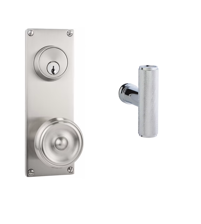Emtek 8112ACEKN Passage Single Keyed , Sideplate Locksets Modern 3-5/8 , The Ace Knurled Knob - Parent