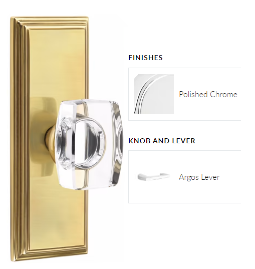 Emtek 8135AGRH Passage , Wilshire Non-Keyed 7" , Argos Lever , RH - Parent