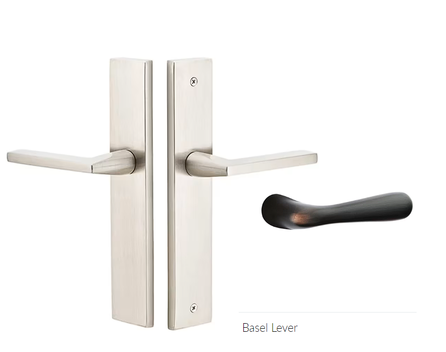 Emtek 8141BALH Passage , Stretto , 10" Plate , Basel Lever , LH - Parent