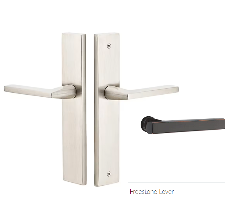Emtek 8141FRLLH Passage , Stretto , 10" Plate , Freestone Lever , LH - Parent