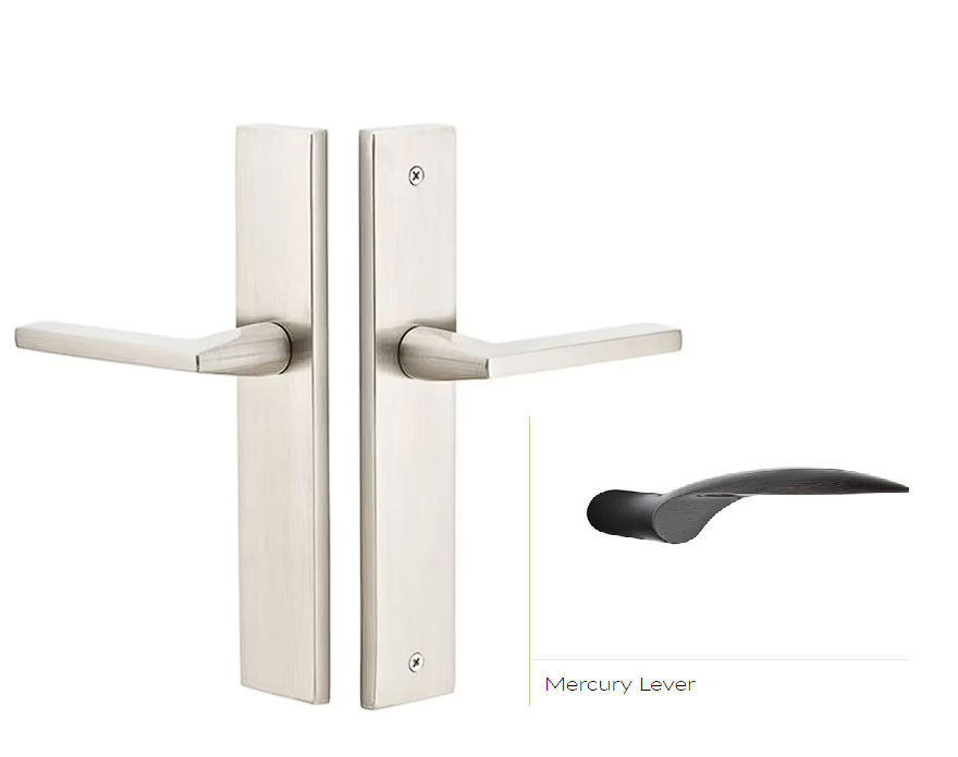 Emtek 8141MCLH Passage , Stretto , 10" Plate , Mercury Lever , LH - Parent