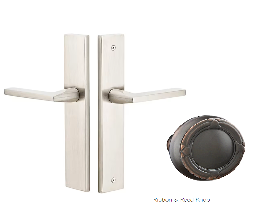 Emtek 8141RBK Passage , Stretto , 10" Plate , Ribbon and Reed Knob - Parent