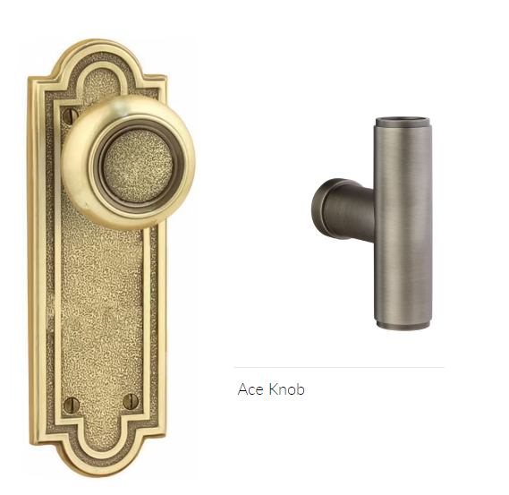 Emtek 8202ACE Privacy , Sideplate Locksets Belmont Non-Keyed 7-1/2 , The Ace Knob - Parent