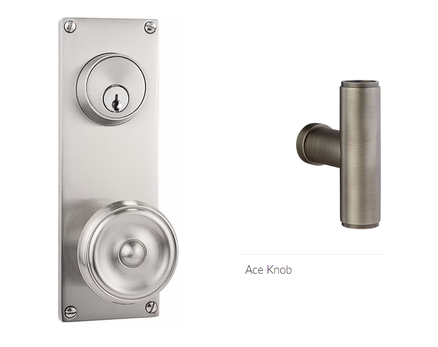 Emtek 8212ACE Passage Double Keyed , Sideplate Locksets Modern 3-5/8 , The Ace Knob - Parent