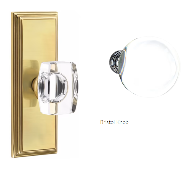 Emtek 8235BL Privacy , Wilshire Non-Keyed 7" , Bristol Crystal Knob - Parent