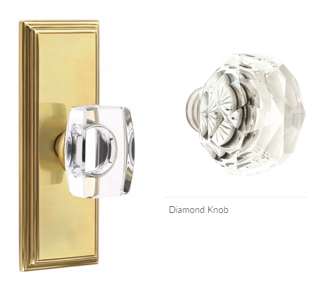 Emtek 8235CK Privacy , Wilshire Non-Keyed 7" , Diamond Crystal Knob - Parent