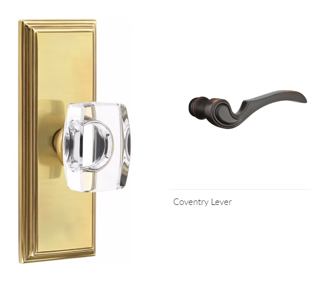 Emtek 8235CVRH Privacy , Wilshire Non-Keyed 7" , Coventry Lever , RH - Parent